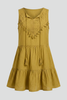 Women’s Dress with V-Neck and Tiered Hem