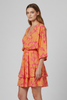 Women’s Dress with V Neck and Ruffled Hem