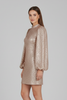 Women’s Mini Dress with Round Neckline and Long Sleeves