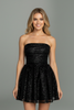 Women’s Mini Dress with Strapless Neckline