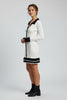 Women’s Ribbed Button Down Dress with Structured Collar