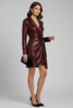 Women’s Wrap Dress with Sequin Surface and Draped Design