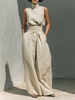 Harper Ainslie | Relaxed Linen Wide-Leg Co-Ord Set For Women