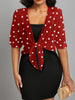 Beatrice Langley | Polka Dot Tie-Front Blouse For Women