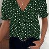 Bridget Fenwick | Color Block Blouse With Bubble Sleeves
