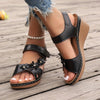 Elise Sheridan | Wedge Sandals With Floral Detail For Women