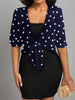 Beatrice Langley | Polka Dot Tie-Front Blouse For Women