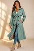 Women's Double-Breasted Trench Coat with Tie Belt