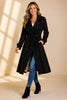 Women's Double-Breasted Trench Coat with Tie Belt