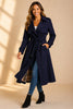 Women's Double-Breasted Trench Coat with Tie Belt