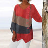 Nora Fitzgerald | Colorblock Linen Blouse For Women