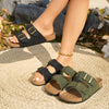 Nadia Ashcroft | Double-Buckle Suede Sandals For Women