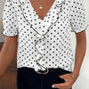 Bridget Fenwick | Color Block Blouse With Bubble Sleeves
