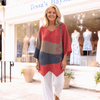 Nora Fitzgerald | Colorblock Linen Blouse For Women